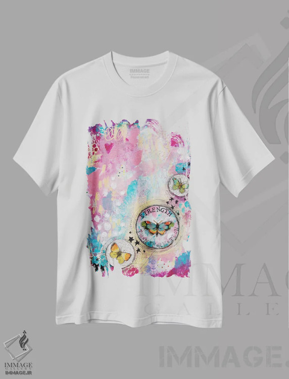 تیشرت سفید طرح دار – تیشرت انگیزشی ,قدرت اثر تامارا لاپورت فروشگاه ایماژ