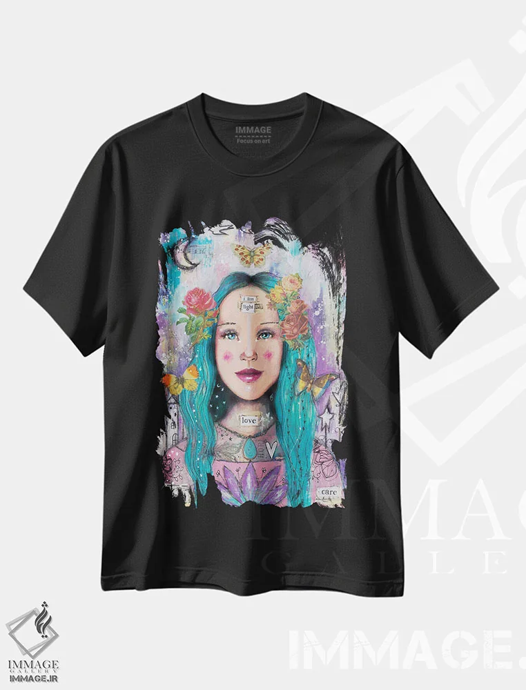 تیشرت مشکی طرح دار – تیشرت فانتزی ,تو ابرقهرمان اثر تامارا لاپورت فروشگاه ایماژ