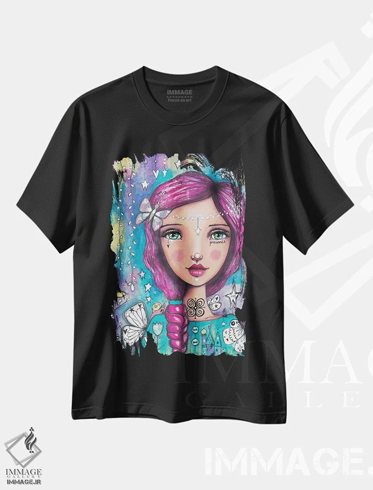 تیشرت مشکی طرح دار – تیشرت فانتزی ,رسیدگی به رؤیاها اثر تامارا لاپورت immage.ir