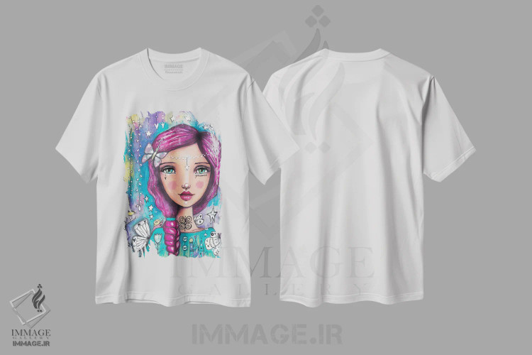 تیشرت سفید طرح دار – تیشرت فانتزی ,رسیدگی به رؤیاها اثر تامارا لاپورت فروشگاه ایماژ