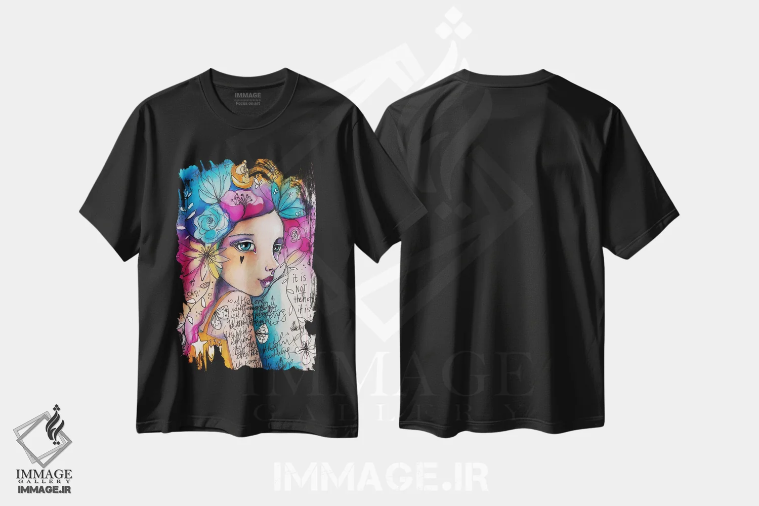 تیشرت مشکی طرح دار – تیشرت هنری ,همه چیز اثر تامارا لاپورت فروشگاه ایماژ