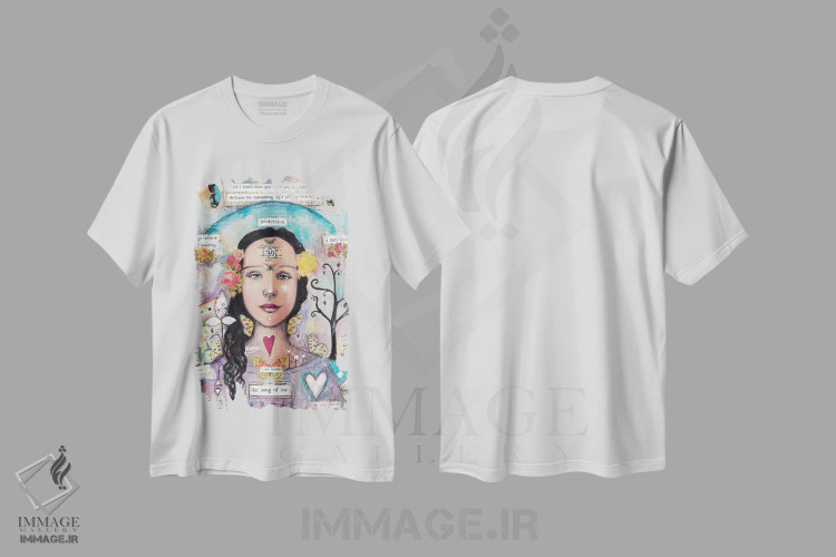 تیشرت سفید طرح دار – تیشرت انگیزشی ,آواز من اثر تامارا لاپورت فروشگاه ایماژ