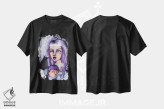 تیشرت مشکی طرح دار – تیشرت فانتزی ,ملکه برفی اثر تامارا لاپورت فروشگاه ایماژ