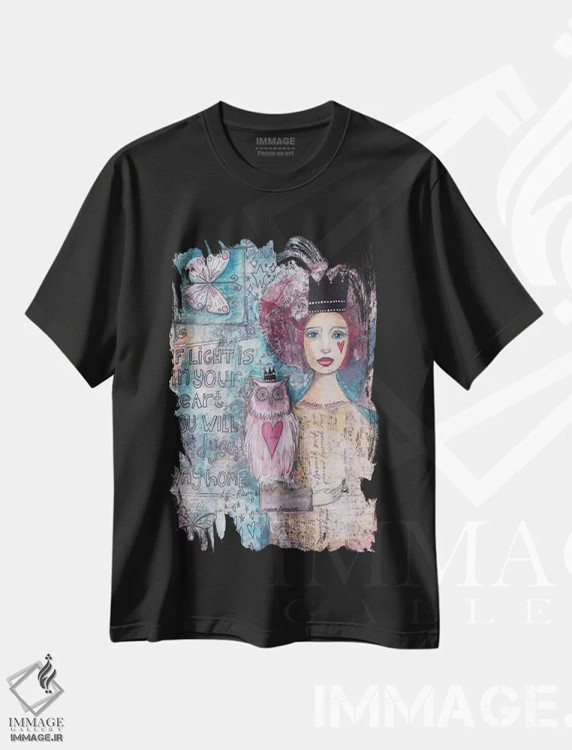 تیشرت مشکی طرح دار – تیشرت انگیزشی ,حکمت جاودان اثر تامارا لاپورت immage.ir