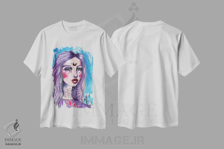 تیشرت سفید طرح دار – تیشرت فانتزی ,جهان سخن می گوید اثر تامارا لاپورت immage.ir