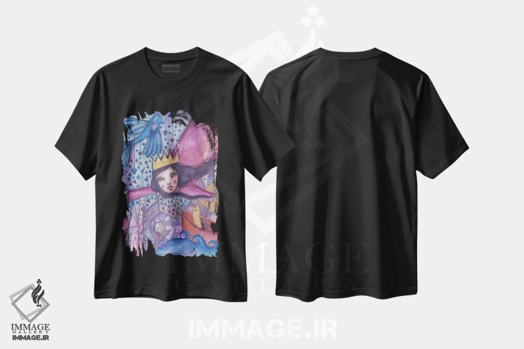 تیشرت مشکی طرح دار – تیشرت فانتزی ,مراقب تو هستم اثر تامارا لاپورت immage.ir