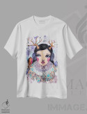 تیشرت سفید طرح دار – تیشرت هنری ,دختر زمستانی اثر تامارا لاپورت immage.ir