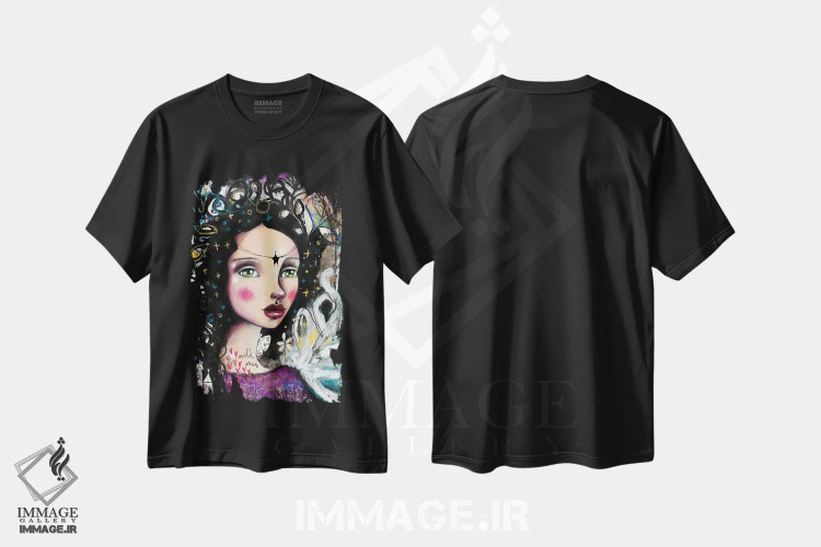 تیشرت مشکی طرح دار – تیشرت فانتزی ,اهالی طبیعت اثر تامارا لاپورت immage.ir