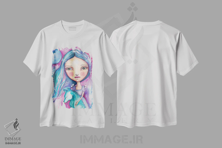 تیشرت سفید طرح دار – تیشرت فانتزی ,درمانگر گرگ اثر تامارا لاپورت فروشگاه ایماژ