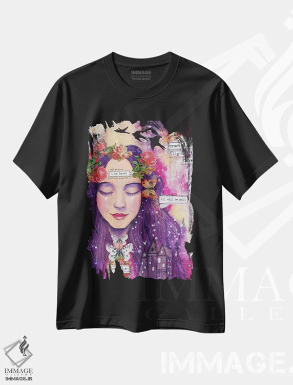 تیشرت مشکی طرح دار – تیشرت انگیزشی ,به نور اعتماد کن اثر تامارا لاپورت فروشگاه ایماژ