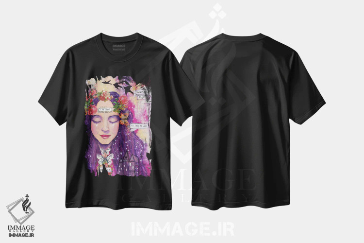 تیشرت مشکی طرح دار – تیشرت انگیزشی ,به نور اعتماد کن اثر تامارا لاپورت فروشگاه ایماژ