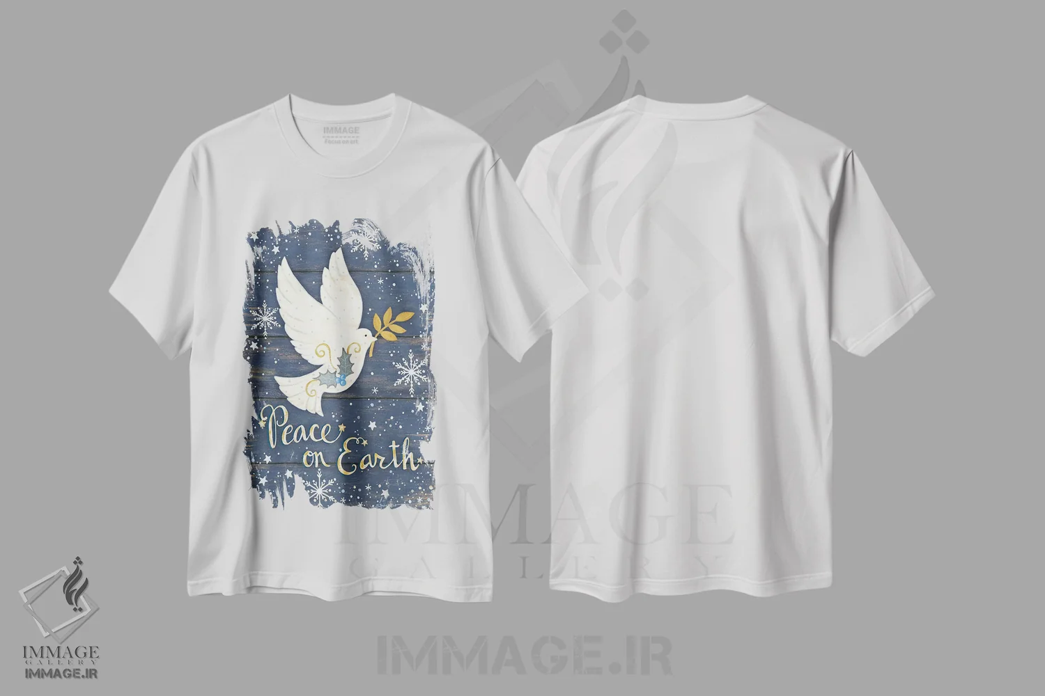تیشرت سفید طرح دار – تیشرت هنری ,صلح بر زمین اثر آنی لاپوینت immage.ir