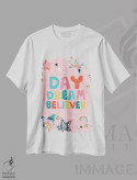 تیشرت سفید طرح دار – تیشرت فانتزی ,ایمان آور رویای روزانه اثر لیزا پری immage.ir