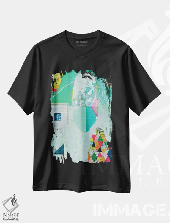 تیشرت مشکی طرح دار – تیشرت انتزاعی ,ورنیر من اثر آندریا لوپز immage.ir