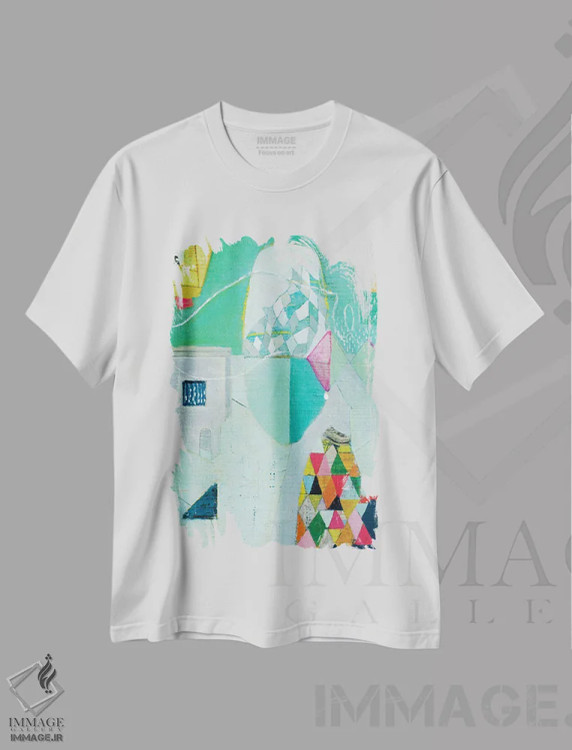 تیشرت سفید طرح دار – تیشرت انتزاعی ,ورنیر من اثر آندریا لوپز فروشگاه ایماژ
