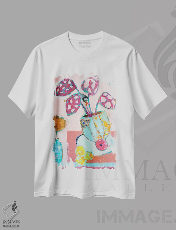 تیشرت سفید طرح دار – تیشرت گلدار ,موناستریا اثر آندریا لوپز immage.ir