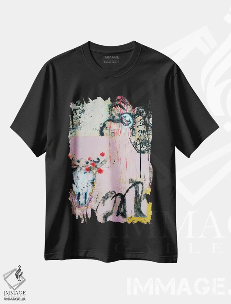 تیشرت مشکی طرح دار – تیشرت گرافیکی ,ملکه دنیای زیرزمینی اثر آندریا لوپز فروشگاه ایماژ