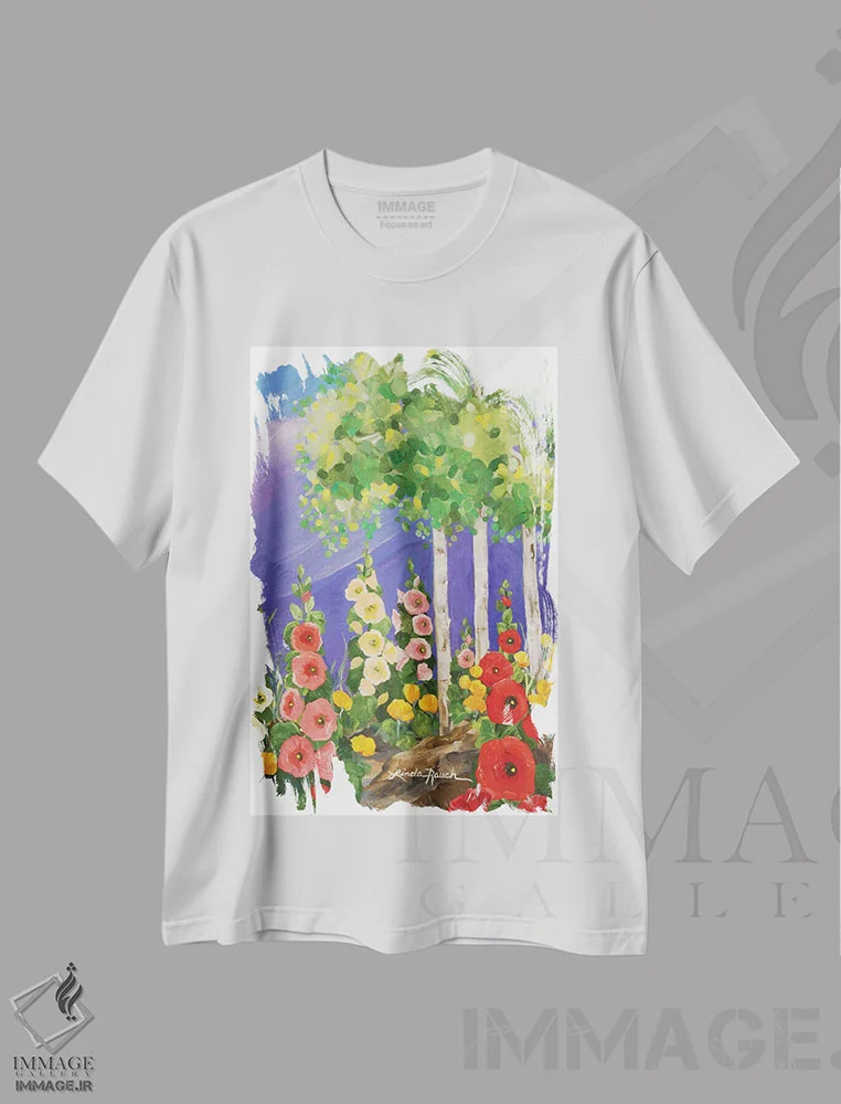 تیشرت سفید طرح دار – تیشرت هنری ,میز اثر آندریا لوپز فروشگاه ایماژ