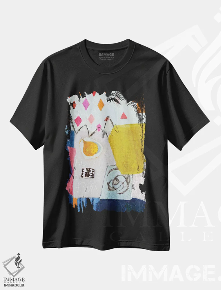 تیشرت مشکی طرح دار – تیشرت هنری ,میز اثر آندریا لوپز immage.ir