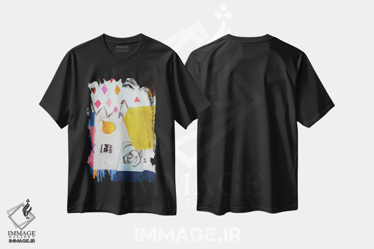 تیشرت مشکی طرح دار – تیشرت هنری ,میز اثر آندریا لوپز immage.ir