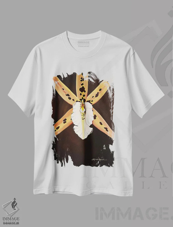 تیشرت سفید طرح دار – تیشرت هنری ,ملکه آفریقایی اثر لیندا راوچ فروشگاه ایماژ