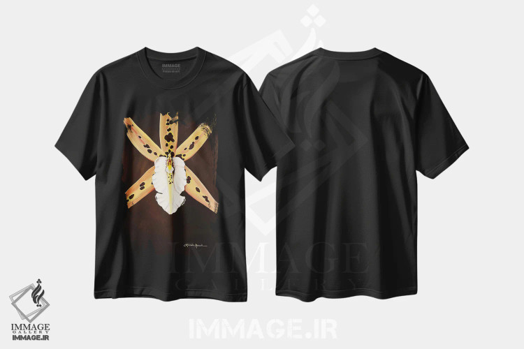 تیشرت مشکی طرح دار – تیشرت هنری ,ملکه آفریقایی اثر لیندا راوچ immage.ir