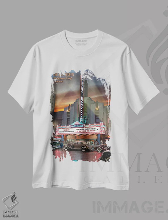 تیشرت سفید طرح دار – تیشرت وینتیج ,تئاتر پنتیجز اثر لری گروسمن فروشگاه ایماژ