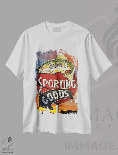 تیشرت سفید طرح دار – تیشرت اسپرت ,لوازم ورزشی اثر لری گروسمن فروشگاه ایماژ