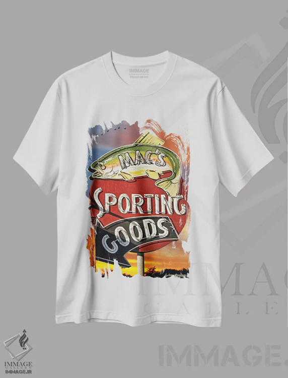تیشرت سفید طرح دار – تیشرت اسپرت ,لوازم ورزشی اثر لری گروسمن فروشگاه ایماژ