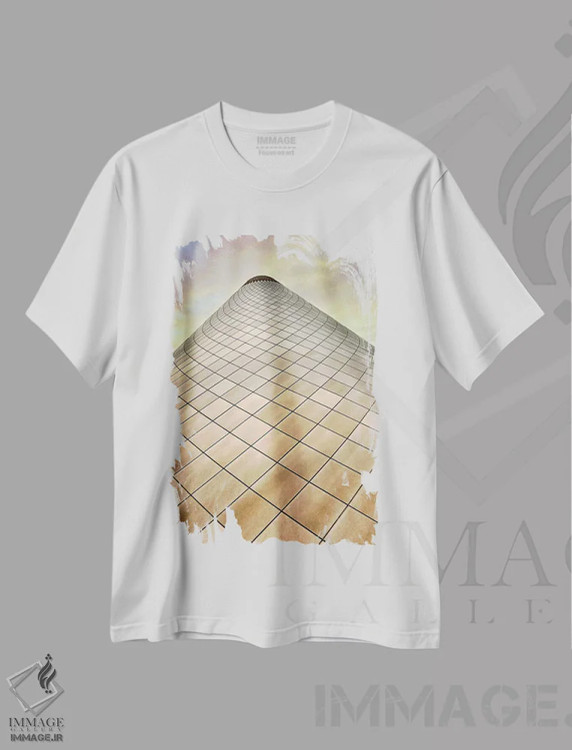 تیشرت سفید طرح دار – تیشرت معماری ,بالای گنبد اثر لوئیس راث immage.ir