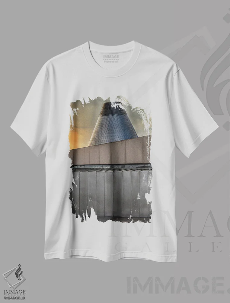 تیشرت سفید طرح دار – تیشرت طبیعت ,اون بالا قرار دارد اثر لوئیس راث immage.ir