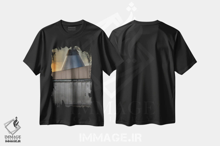تیشرت مشکی طرح دار – تیشرت طبیعت ,اون بالا قرار دارد اثر لوئیس راث فروشگاه ایماژ