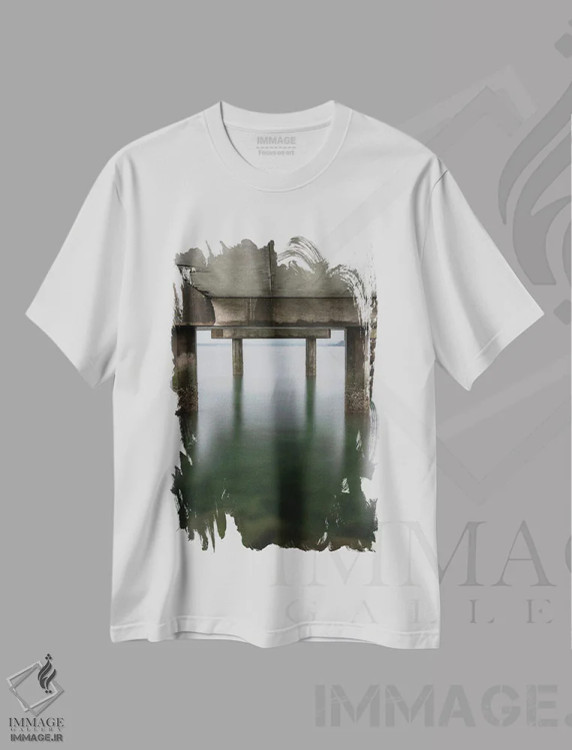 تیشرت سفید طرح دار – تیشرت دریایی ,سرزمین زیرین اثر لوئیس راث فروشگاه ایماژ