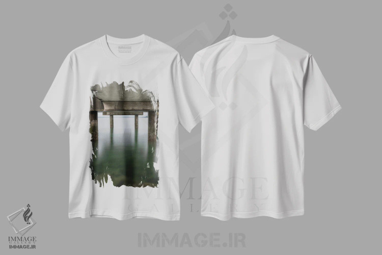تیشرت سفید طرح دار – تیشرت دریایی ,سرزمین زیرین اثر لوئیس راث فروشگاه ایماژ