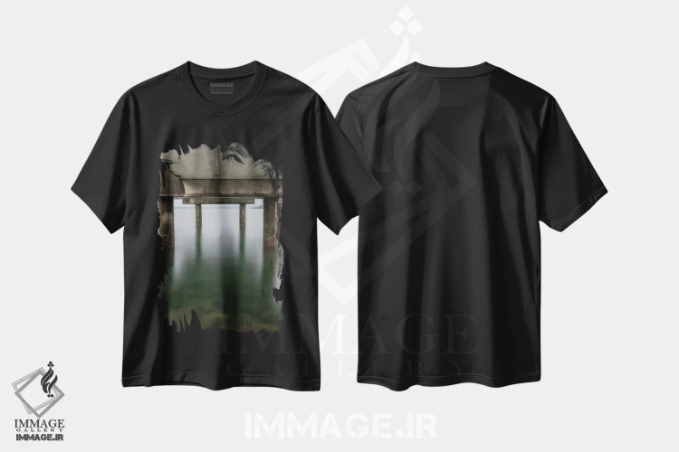 تیشرت مشکی طرح دار – تیشرت دریایی ,سرزمین زیرین اثر لوئیس راث immage.ir