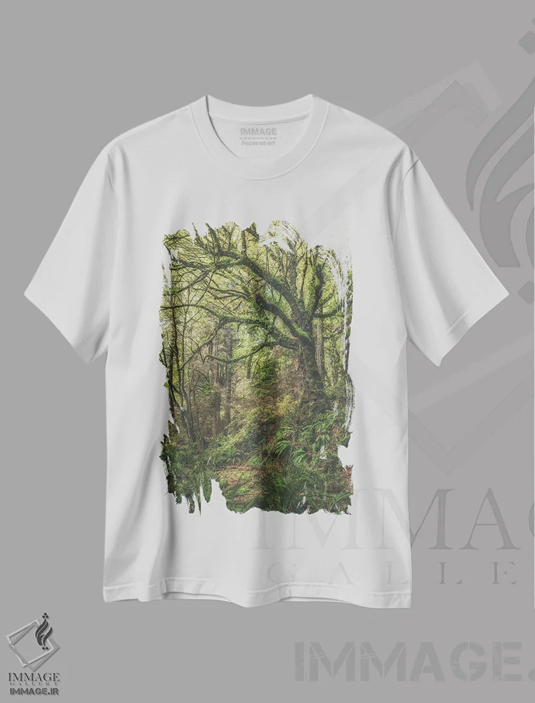 تیشرت سفید طرح دار – تیشرت طبیعت ,روشنایی ها از بالا اثر لوئیس راث immage.ir