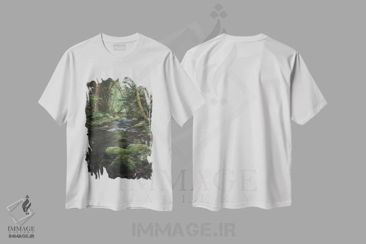 تیشرت سفید طرح دار – تیشرت طبیعت ,جنگل های افسونگر المپیک نسخه دوم اثر لوئیس راث immage.ir