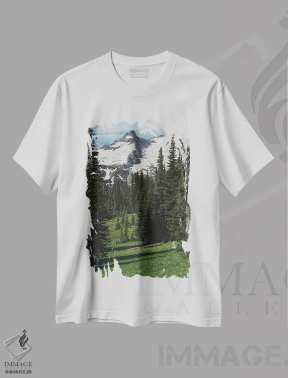 تیشرت سفید طرح دار – تیشرت طبیعت ,نگاهی دزدکی اثر لوئیس راث فروشگاه ایماژ