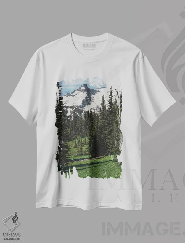 تیشرت سفید طرح دار – تیشرت طبیعت ,نگاهی دزدکی اثر لوئیس راث فروشگاه ایماژ