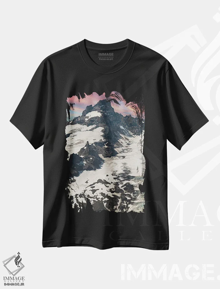 تیشرت مشکی طرح دار – تیشرت طبیعت ,طلوع خورشید بر تاهومای کوچک اثر لوئیس راث فروشگاه ایماژ