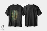 تیشرت مشکی طرح دار – تیشرت طبیعت ,قدم زنی در جنگل فدراسیون اثر لوئیس راث immage.ir