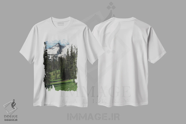 تیشرت سفید طرح دار – تیشرت طبیعت ,نگاهی دزدکی اثر لوئیس راث فروشگاه ایماژ
