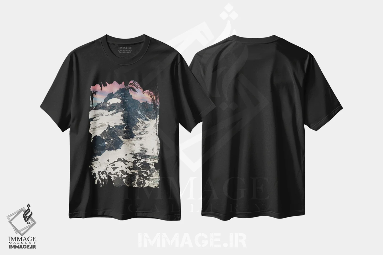 تیشرت مشکی طرح دار – تیشرت طبیعت ,طلوع خورشید بر تاهومای کوچک اثر لوئیس راث فروشگاه ایماژ
