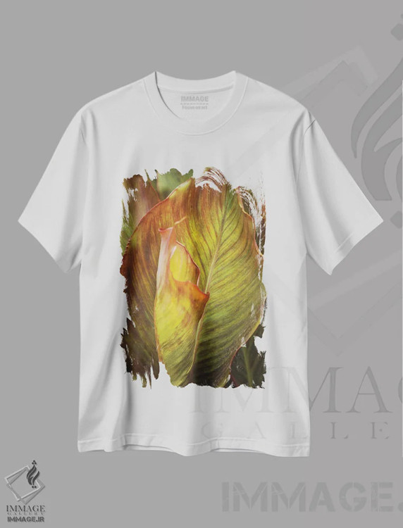 تیشرت سفید طرح دار – تیشرت گیاهی ,آتش درون ما می سوزد اثر لوئیس راث فروشگاه ایماژ