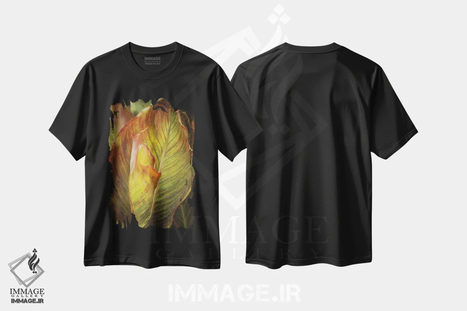 تیشرت مشکی طرح دار – تیشرت گیاهی ,آتش درون ما می سوزد اثر لوئیس راث immage.ir