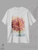 تیشرت سفید طرح دار – تیشرت گلدار ,دالیای بهشتی اثر لوئیس راث immage.ir