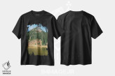 تیشرت مشکی طرح دار – تیشرت طبیعت ,درخشش طلایی دریاچه تیپسو اثر لوئیس راث فروشگاه ایماژ