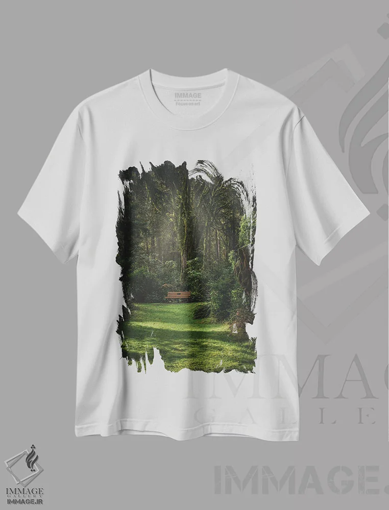 تیشرت سفید طرح دار – تیشرت طبیعت ,منتظرم باش اثر لوئیس راث immage.ir