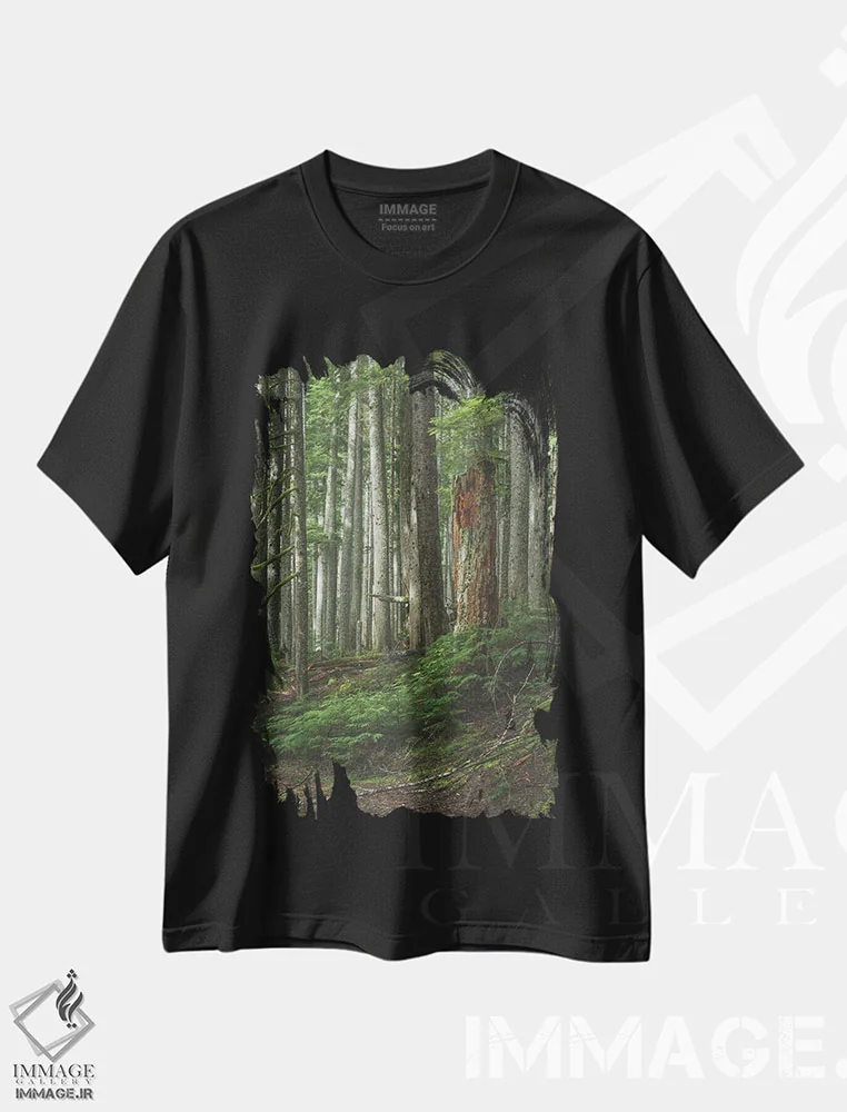 تیشرت مشکی طرح دار – تیشرت طبیعت ,توضیحی اثر لوئیس راث فروشگاه ایماژ