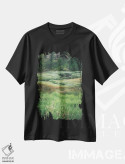 تیشرت مشکی طرح دار – تیشرت طبیعت ,نهر اسرارآمیز اثر لوئیس راث immage.ir